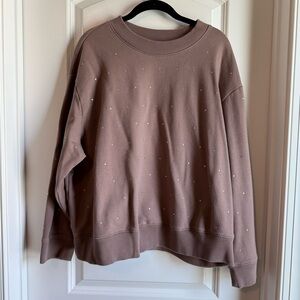 A New Day Brown Rhinestone Sweater